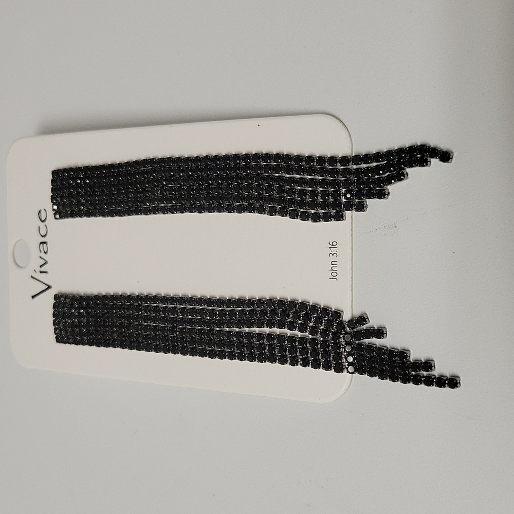 Rhinestone drop earrings